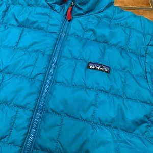 Patagonia teal blue jacket